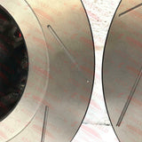 FOR RENAULT LAGUNA MK3 2.0 3.0 3.5 REAR GROOVED BRAKE DISCS ABS BEARINGS PAIR X2