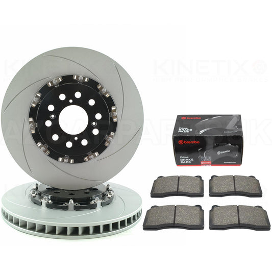 FOR HONDA CIVIC TYPE R FK2 FK8 FL5 (2015+) FRONT TWO PIECE FLOATING BRAKE DISCS BREMBO OEM PADS 350mm X 32mm 45251TGHA01 | 45251-TGH-A01