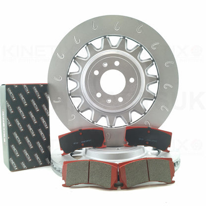 FITS PEUGEOT 308 GTI 1.6 GTI 15-21 FRONT J GROOVED BRAKE DISCS PADS 380mm X 32mm