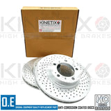 FITS PORSCHE CAYMAN R 3.4 KINETIX FRONT CROSS DRILLED BRAKE DISCS PAIR 318mm