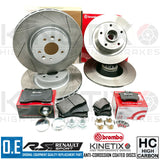 FITS RENAULT MEGANE SPORT MK3 RS 265 RS 275 FRONT REAR BRAKE DISCS BREMBO PADS