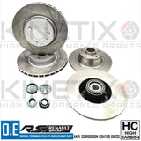 FITS RENAULT MEGANE SPORT MK3 RS 265 RS 275 FRONT REAR BRAKE DISCS BREMBO PADS