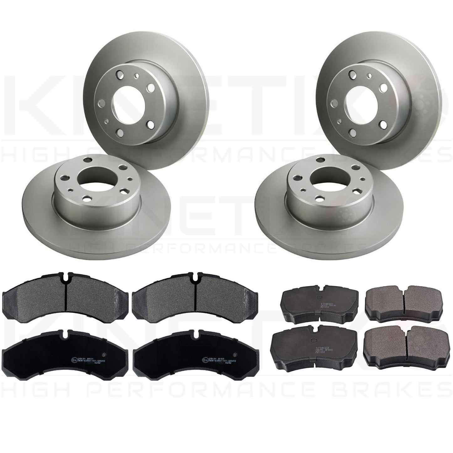 FOR IVECO DAILY 29 35 FRONT REAR COATED BRAKE DISCS 276mm 276mm FR RR COATED