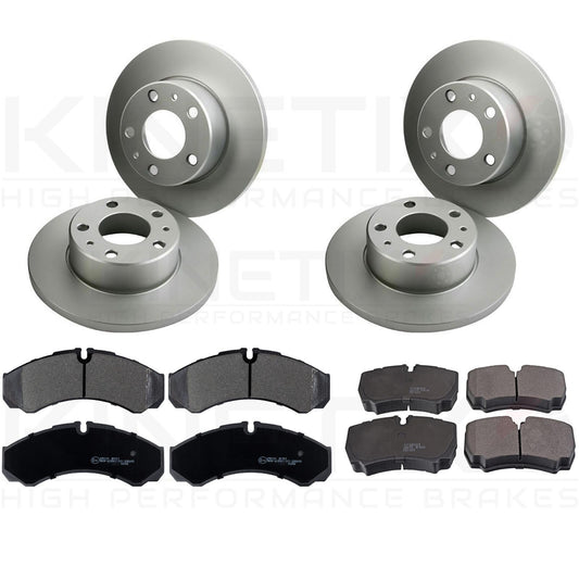FOR IVECO DAILY 29 35 FRONT REAR COATED BRAKE DISCS 276mm 276mm FR RR COATED