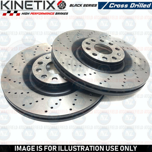 FOR ABARTH FIAT 124 FRONT CROSS DRILLED PERFORMANCE BRAKE DISCS PAIR 280mm