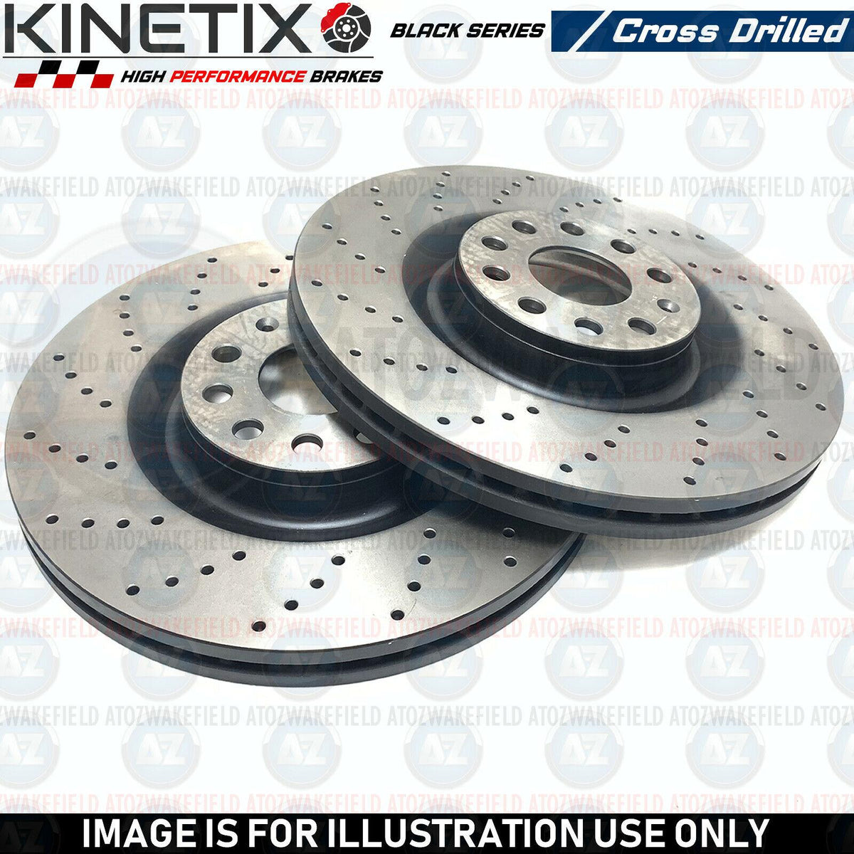 FOR ABARTH FIAT 124 MAZDA MX-5 FRONT DRILLED PERFORMANCE BRAKE DISCS PAIR 280mm
