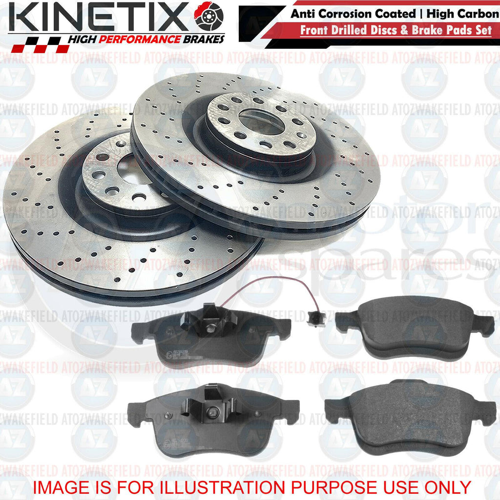 FOR ALFA ROMEO BRERA 159 SPIDER FRONT CROSS DRILLED BRAKE DISCS PADS 305mm
