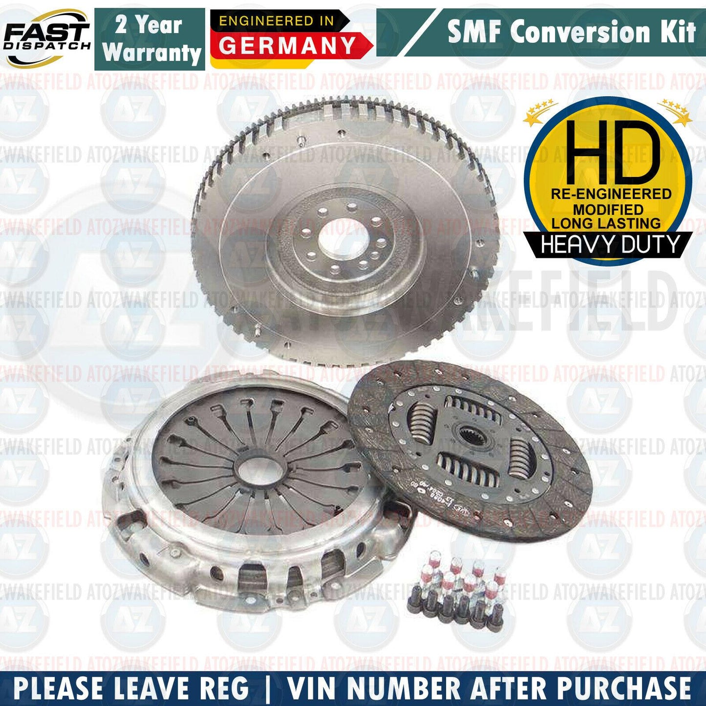 FOR FABIA OCTAVIA 1.9 TDi DUALMASS TO SOLIDMASS FLYWHEEL CONVERSION CLUTCH KIT