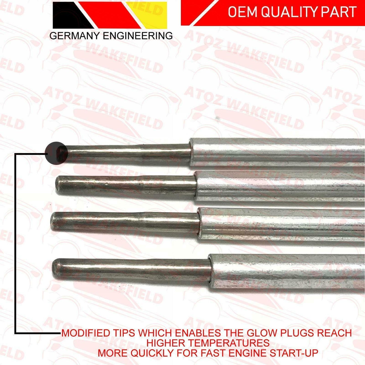 FOR AUDI A3 2.0 TDi 2003-2013 4X BOSCH DIESEL HEATER GLOW PLUG PLUGS SET AZV BKD
