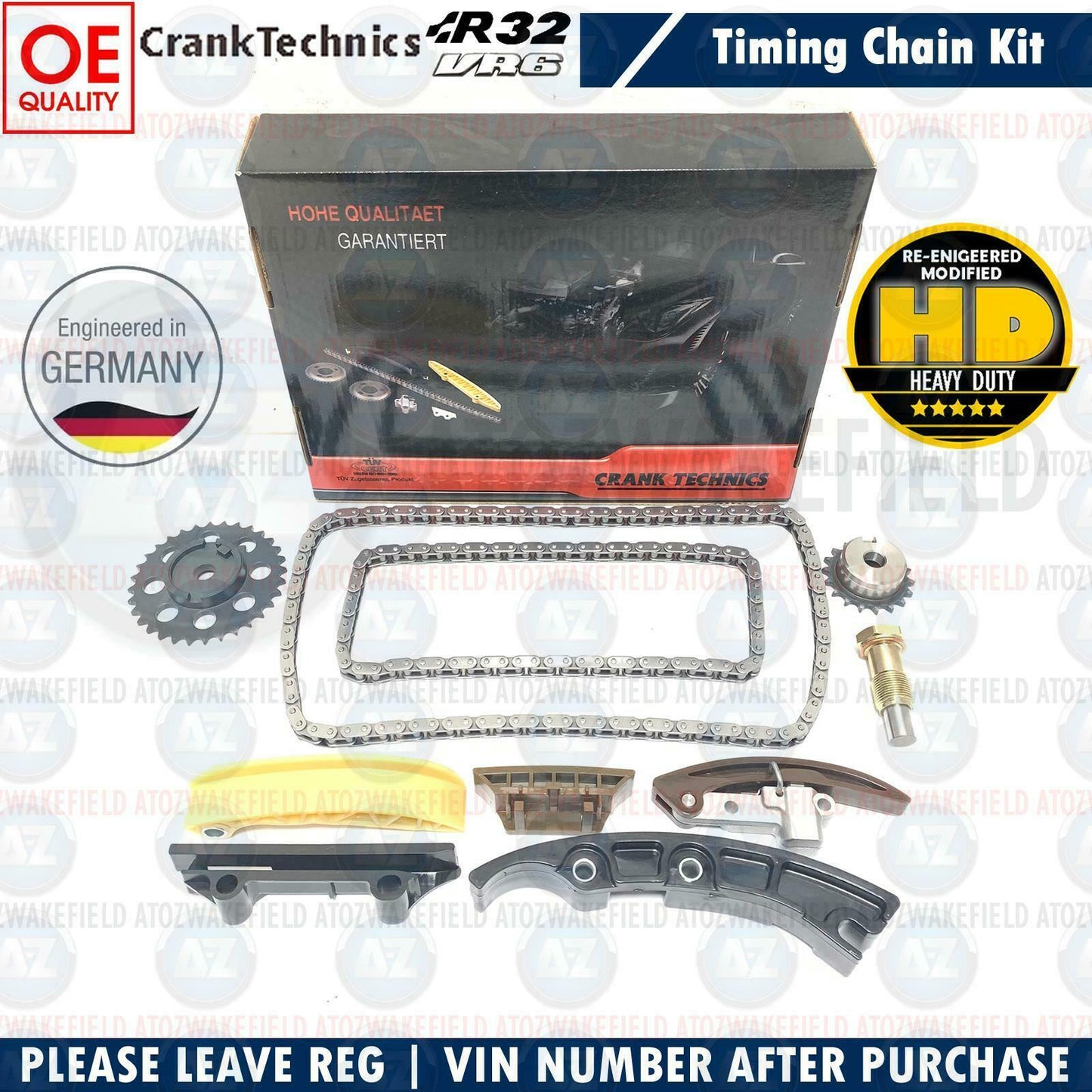 FOR AUDI A3 TT VW GOLF MK4 MK5 R32 3.2 V6 TIMING CHAIN TENSIONERS OIL FILTER KIT