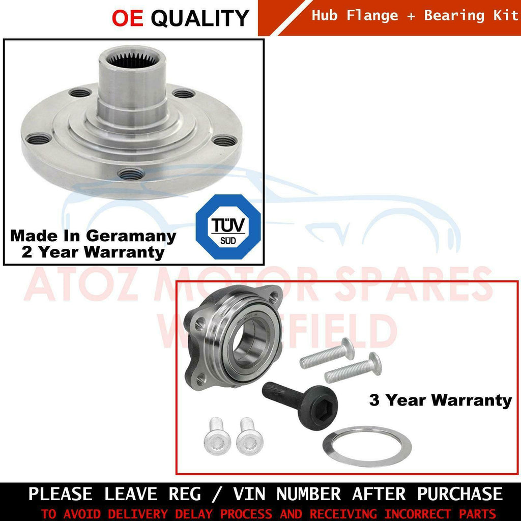 FOR AUDI A4 A6 B6 B7 C5 FRONT WHEEL BEARING HUB FLANGE KIT SET BRAND NEW