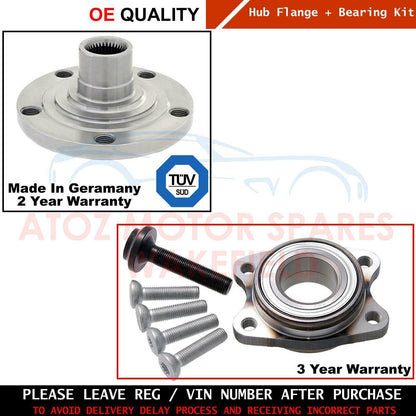 FOR AUDI A4 A6 B6 B7 C5 FRONT WHEEL BEARING HUB FLANGE KIT SET BRAND NEW
