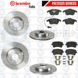 FOR AUDI A4 B8 A5 FRONT REAR GENUINE OEM BREMBO BRAKE DISCS PADS SET 300mm 314mm