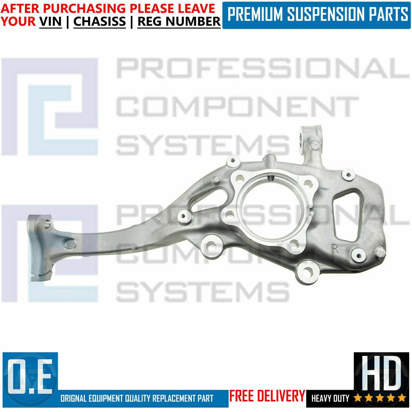 FOR AUDI A4 (B9) A5 (8W) FRONT AXLE RIGHT RH STUB AXLE KNUCKLE HUB ASSEMBLY ARM