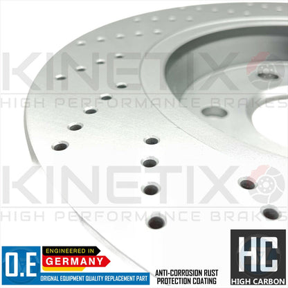 FOR AUDI A5 2.0 TFSI FRONT REAR DRILLED BRAKE DISCS BREMBO PADS WIRE SENSORS