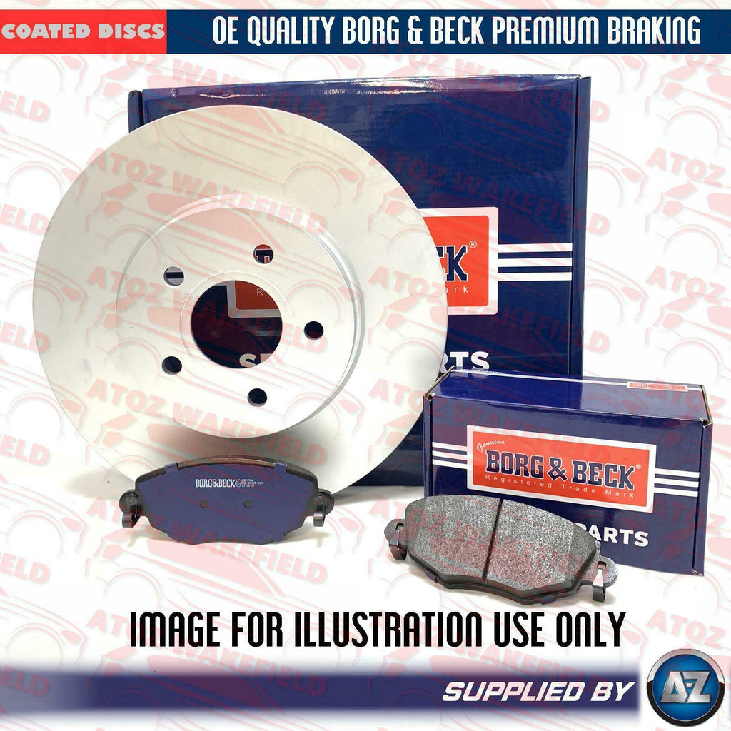 FOR AUDI A6 04-11 FRONT COATED BORG & BECK BRAKE DISCS & PADS SET 314mm