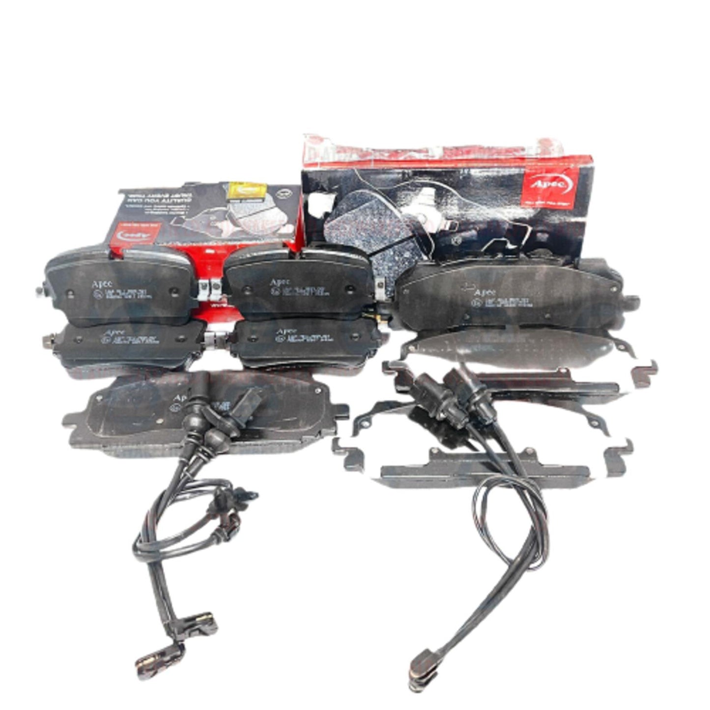 FOR VW TOUAREG 3.0 TDI 2017- APEC FRONT REAR BRAKE PADS & WEAR WIRE SENSORS