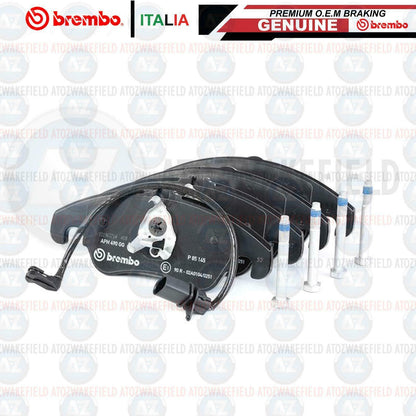 FOR AUDI A6 A7 Q5 FRONT GENUINE BREMBO BRAKE PADS WIRE SENSOR P85145
