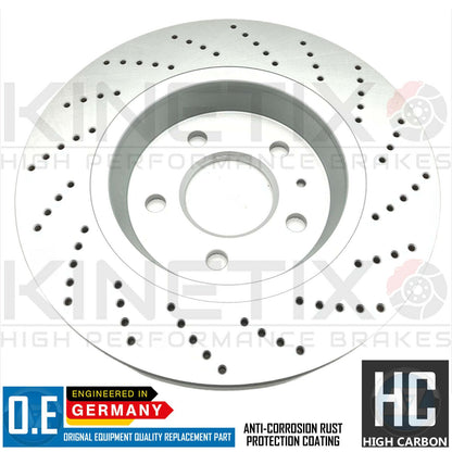 FOR AUDI A5 2.0 TFSI FRONT REAR DRILLED BRAKE DISCS BREMBO PADS WIRE SENSORS