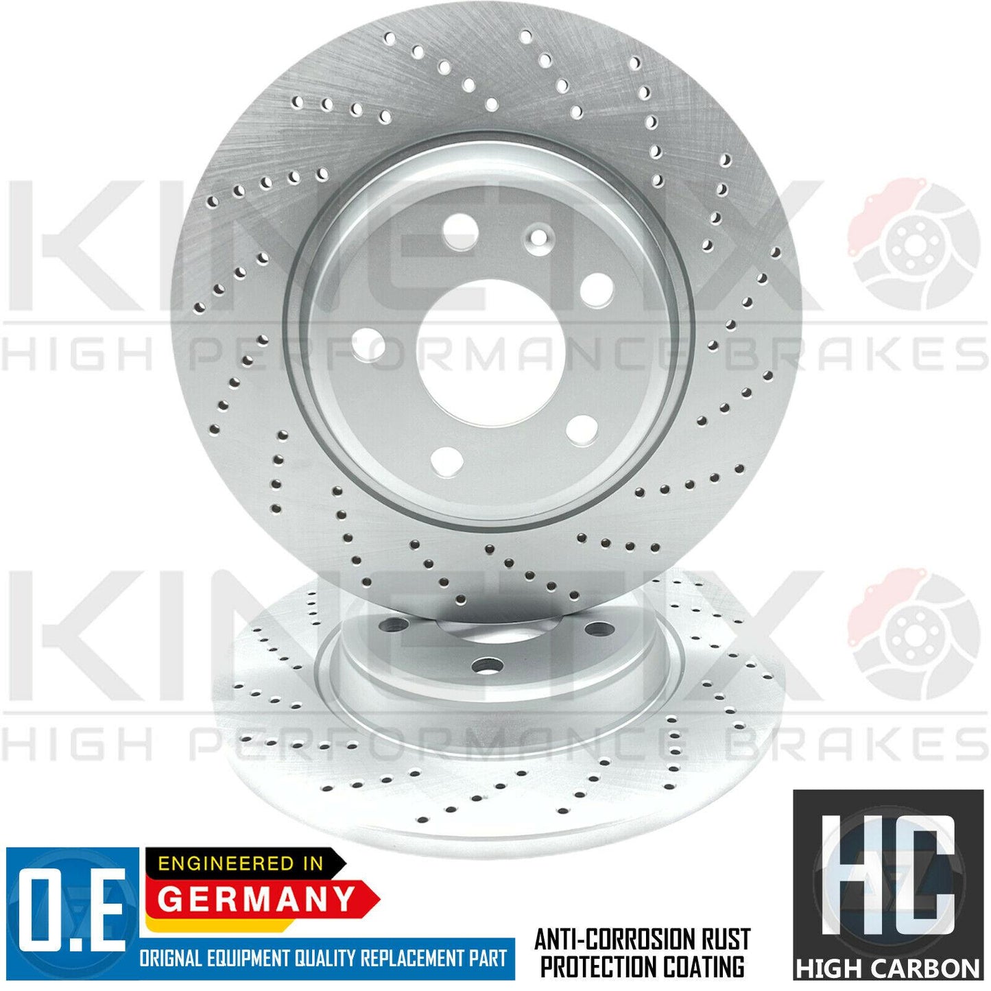 FOR AUDI A6 C8 40 TFSI CROSS DRILLED FRONT REAR BRAKE DISCS PADS 320mm 300mm