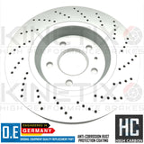 FOR AUDI A4 1.4 TFSI B9 DRILLED FRONT REAR BRAKE DISCS 314mm 300mm COATED