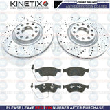 FOR AUDI A8 4.2 V8 (D3) FRONT CROSS DRILLED BRAKE DISCS PADS WEAR SENSOR 360mm