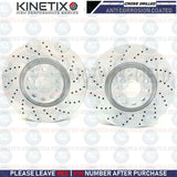 FOR AUDI A8 3.0 TDI (D3) FRONT CROSS DRILLED BRAKE DISCS PADS WEAR SENSOR 360mm