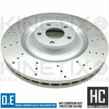 FOR AUDI S6 C6 (06-11) KINETIX FRONT CROSS DRILLED BRAKE DISCS PAIR 385mm