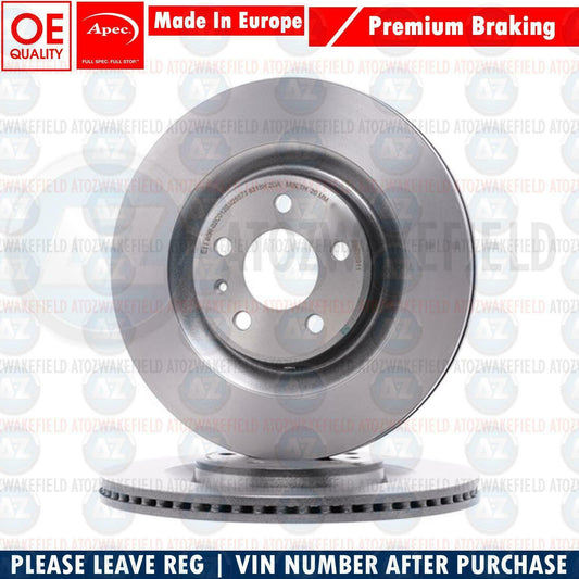 FOR AUDI Q7 SQ7 REAR OE QUALITY HIGH CARBON APEC BRAKE DISCS 350mm 4M0615601J