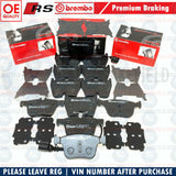 FOR AUDI RS3 8V 15- FRONT REAR GENUINE BREMBO OEM BRAKE PADS SET SENSORS FR RR