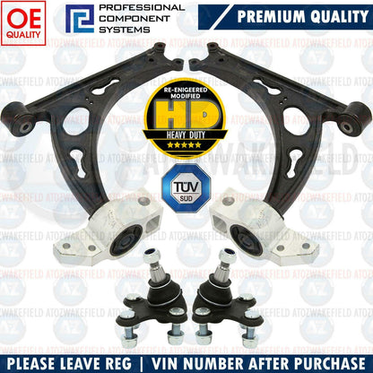 FOR AUDI RS3 8P FRONT LEFT RIGHT SUSPENSION WISHBONE CONTROL ARMS & BALL JOINTS