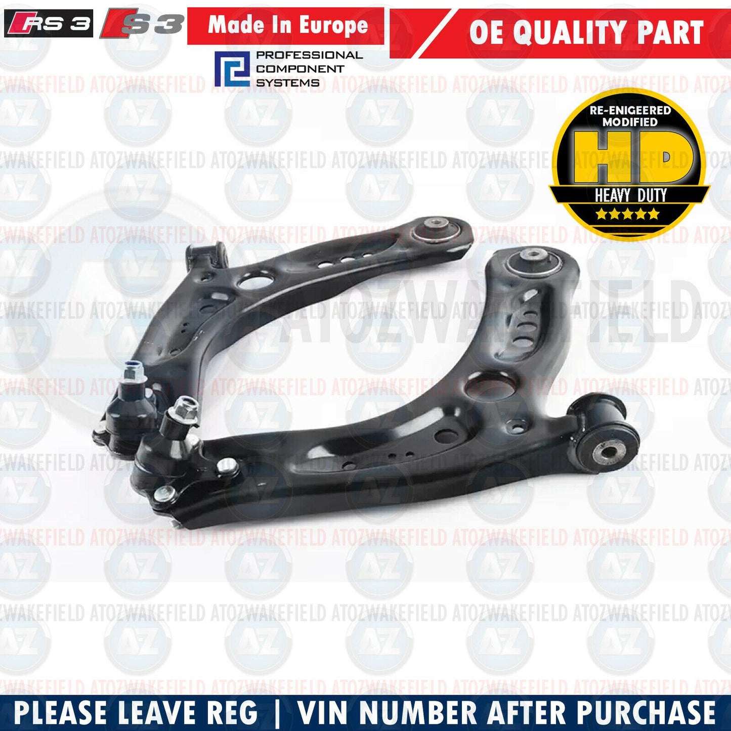 FOR AUDI RS3 SQ2 FRONT LEFT RIGHT SUSPENSION WISHBONE CONTROL ARMS PAIR LH RH