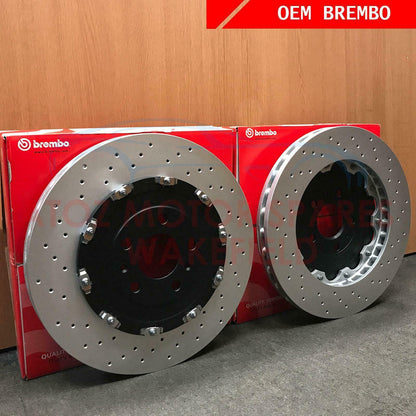 FOR AUDI RS4 QUATTRO B7 2005-2009 FRONT GENUINE BREMBO BRAKE DISCS SET 365mm OEM