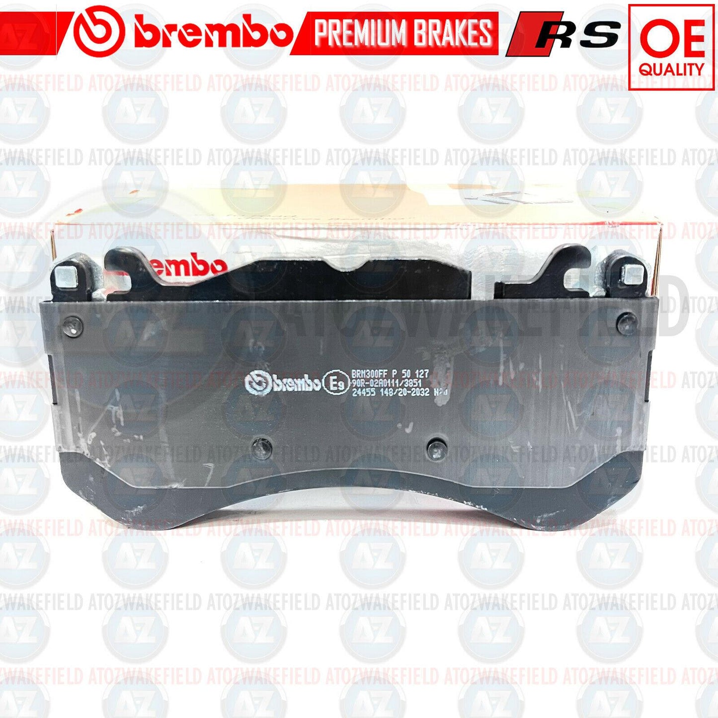 FOR AUDI RS6 RS7 FRONT GENUINE OEM BREMBO BRAKE PADS SET & WEAR SENSOR WIRE