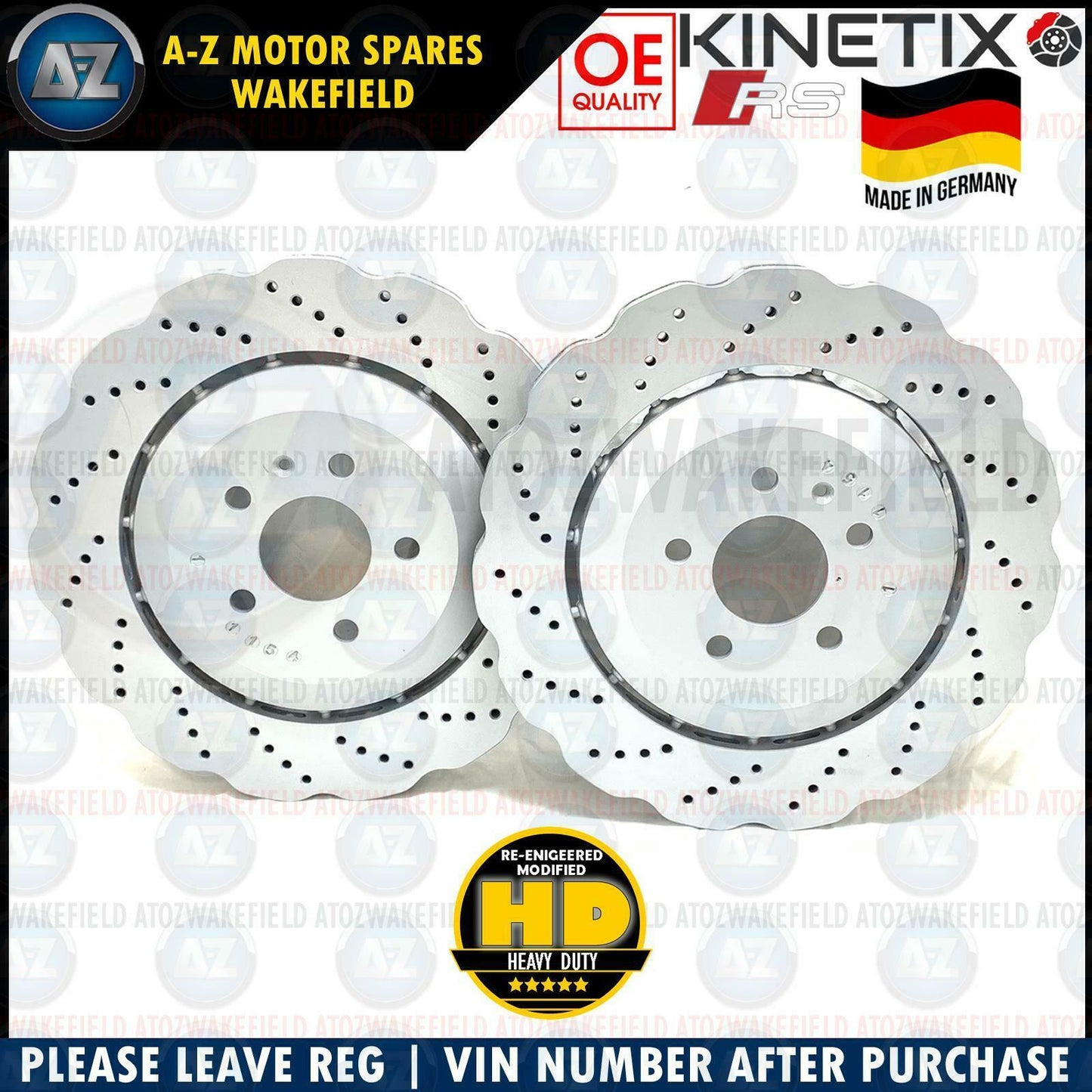 FOR AUDI RS7 REAR DRILLED PERFORMANCE BRAKE DISCS MINTEX PADS SENSOR 356mm