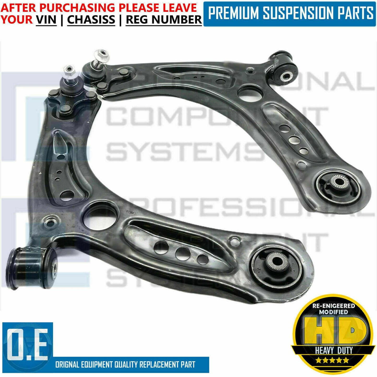 FOR AUDI S3 8V FRONT LOWER LEFT RIGHT SUSPENSION WISHBONE ARMS & DROP LINKS