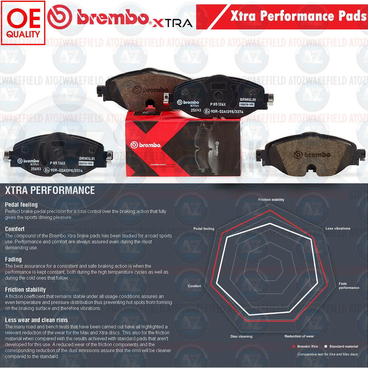 FOR AUDI S3 8V 8Y SQ2 TWO PIECE FLOATING FRONT BRAKE DISCS Xtra PADS 340mm
