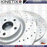 FOR AUDI S4 4.2 V8 B6 B7 FRONT CROSS DRILLED PERFORMANCE BRAKE DISCS PADS 345mm