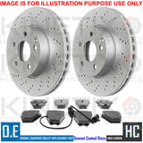 FOR AUDI S6 4.2 QUATTRO FRONT CROSS DRILLED BRAKE DISCS PADS SET 321mm COATED