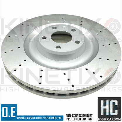 FOR AUDI S6 C6 (06-11) FRONT CROSS DRILLED BRAKE DISCS MINTEX PADS SENSORS 385mm