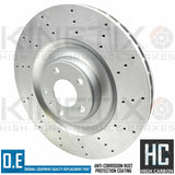 FOR AUDI S6 C6 V10 5.2 FRONT PERFORMANCE DRILLED BRAKE DISCS MINTEX PADS 385mm
