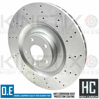 FOR AUDI S8 5.2 FSi QUATTRO FRONT CROSS DRILLED BRAKE DISCS MINTEX PADS 385mm