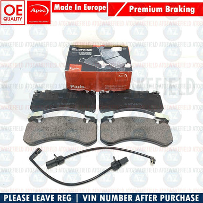 FOR AUDI S6 S7 S8 FRONT PREMIUM QUALITY APEC BRAKE PADS SENSORS (BREMBO) 400mm