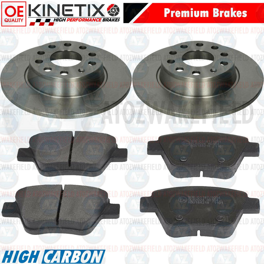 FOR AUDI SEAT SKODA VW REAR OE QUALITY HIGH CARBON BRAKE DISCS PADS SET 272mm