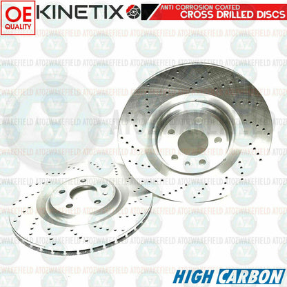 FOR AUDI Q7 3.0 TDI REAR DRILLED BRAKE DISCS APEC PADS WEAR WIRE SENSORS 350mm