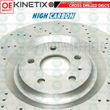 FOR AUDI Q7 2.0 TFSI REAR DRILLED BRAKE DISCS APEC PADS WEAR WIRE SENSORS 350mm