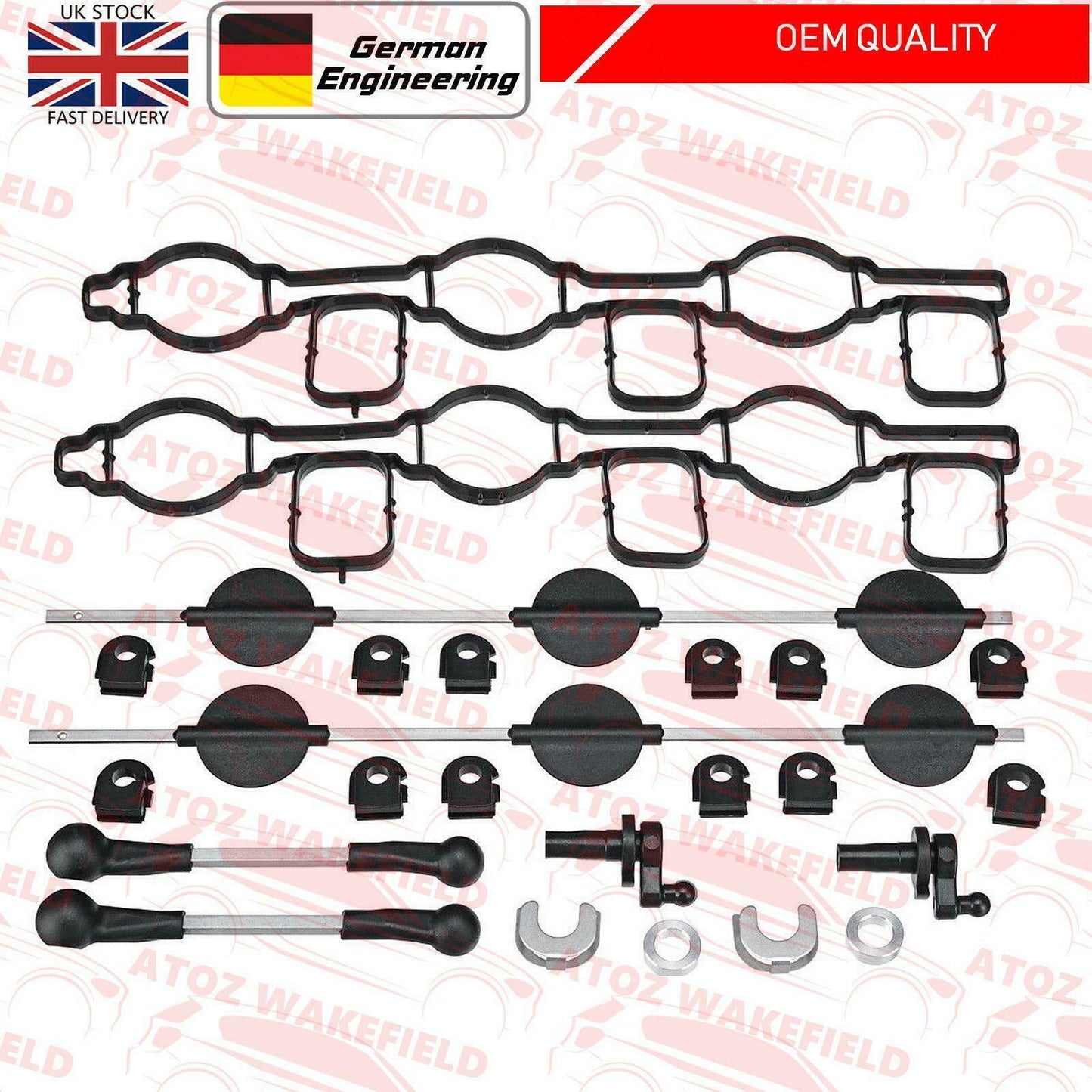 FOR AUDI VW SKODA 2.7 3.0 TDI INTAKE INLET MANIFOLD SWIRL FLAPS REPAIR KIT SET