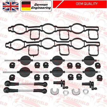 FOR AUDI VW SKODA 2.7 3.0 TDI INTAKE INLET MANIFOLD SWIRL FLAPS REPAIR KIT SET