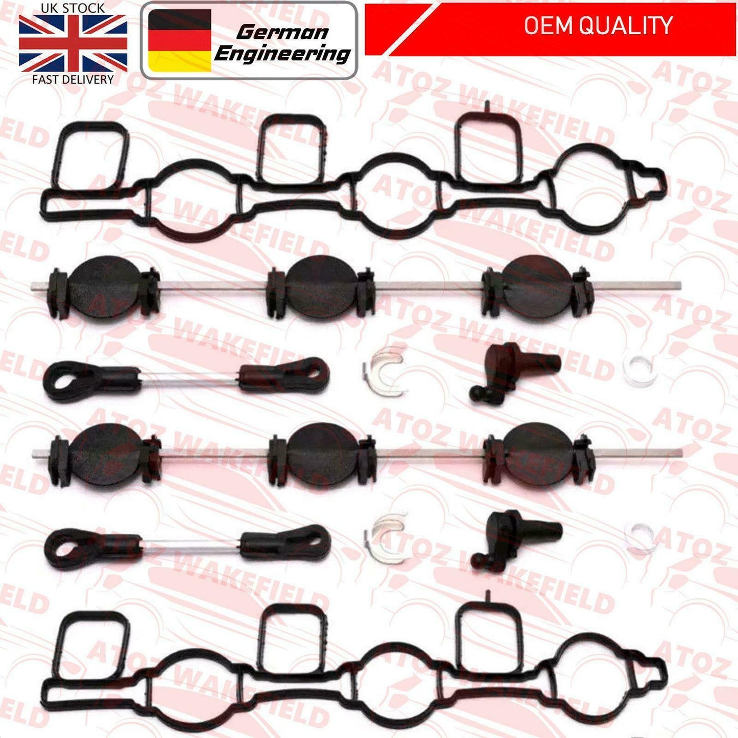 FOR AUDI VW SKODA 2.7 3.0 TDI INTAKE INLET MANIFOLD SWIRL FLAPS REPAIR KIT SET