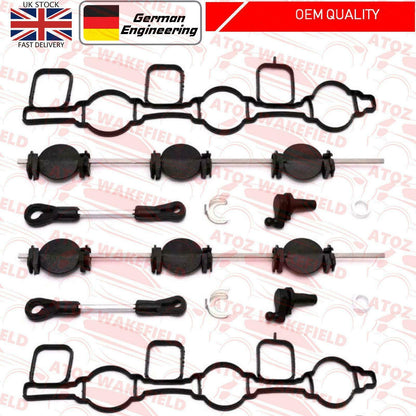 FOR AUDI VW SKODA 2.7 3.0 TDI INTAKE INLET MANIFOLD SWIRL FLAPS REPAIR KIT SET